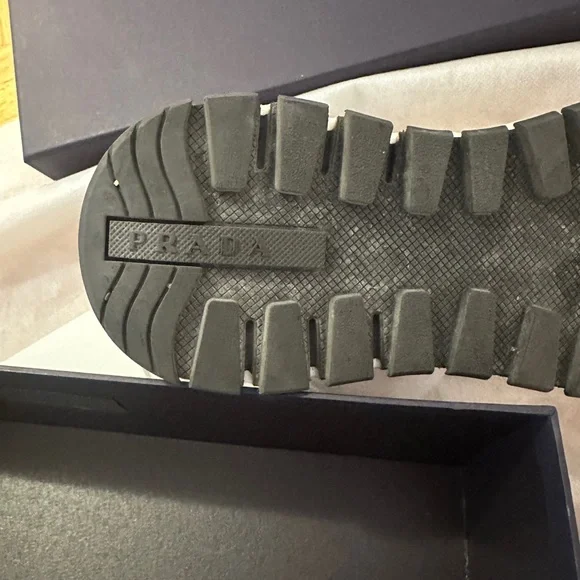 Prada White Nappa Leather Sneakers - Picture 2 of 4